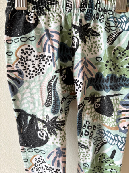 Little and Lively Sloth Leggings • 6-12 months