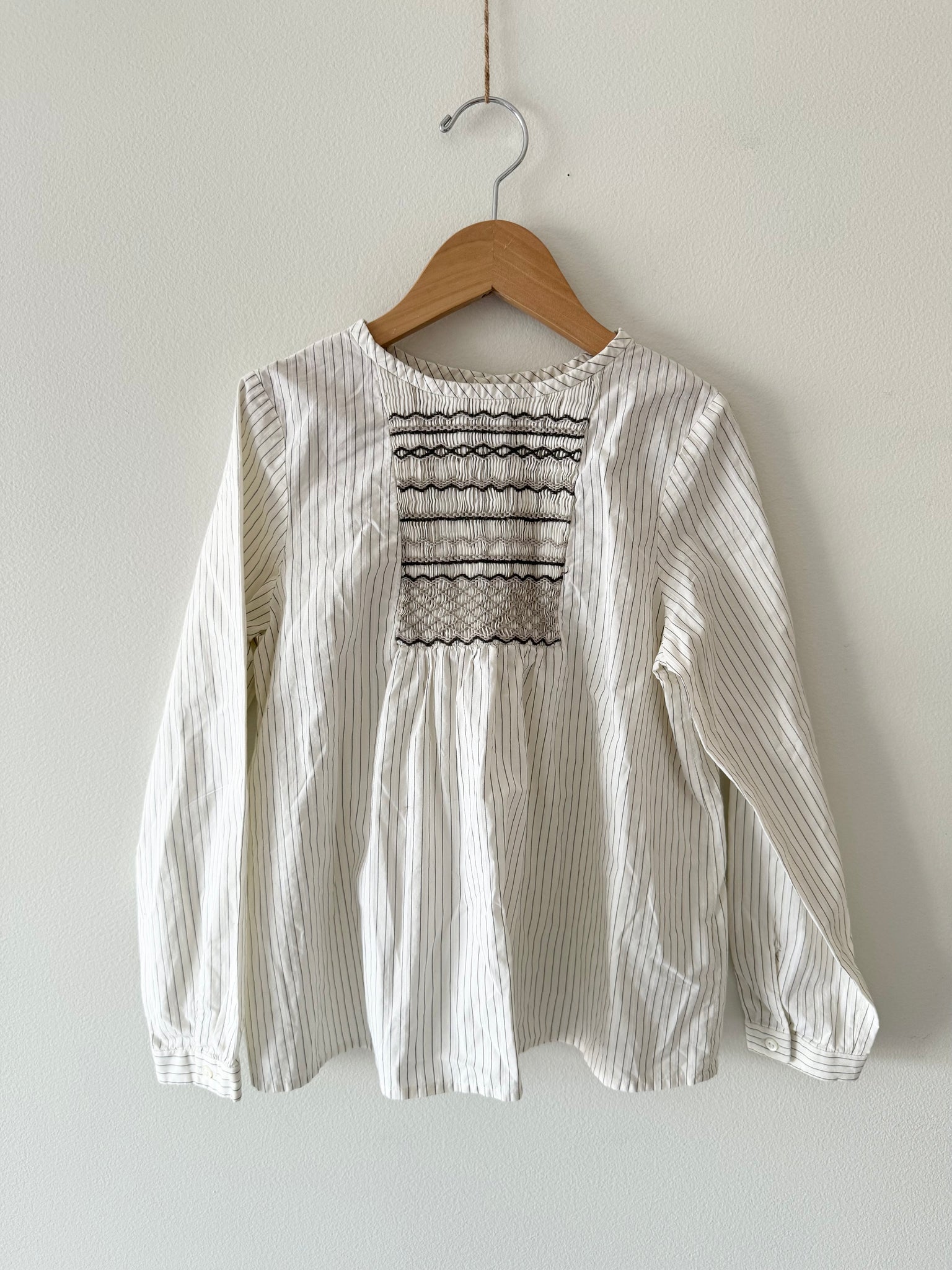 Bonpoint White Smocked Blouse • 8-9 years