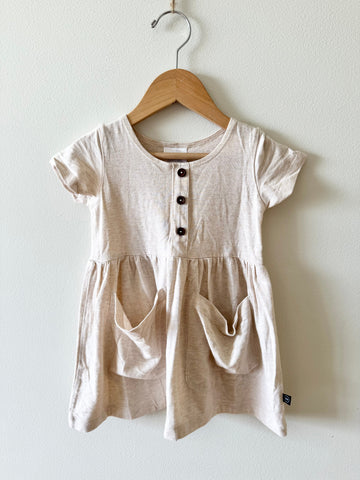Haven Kids Short Sleeve T-Shirt Button Dress • 2-3 years