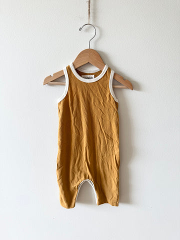 Mini Mioche Yellow Tank Romper • 3-6 months
