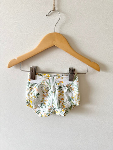 Nest and Nurture Yellow Floral Shorties • 3-6 months