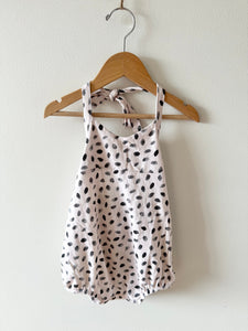 Little and Lively Cream/Pinky Polka Dot Halter Bubble Romper • 3-4 years
