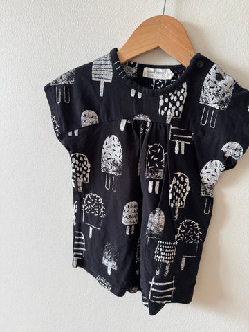 Miles The Label Black and White Popsicle Tunic Length Dress • 1-2 years