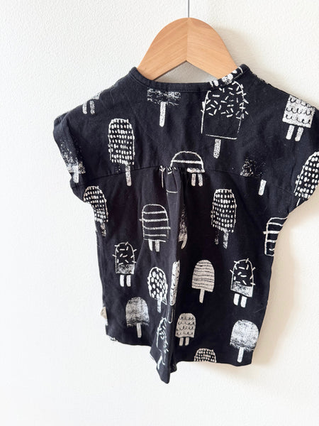 Miles The Label Black and White Popsicle Tunic Length Dress • 1-2 years