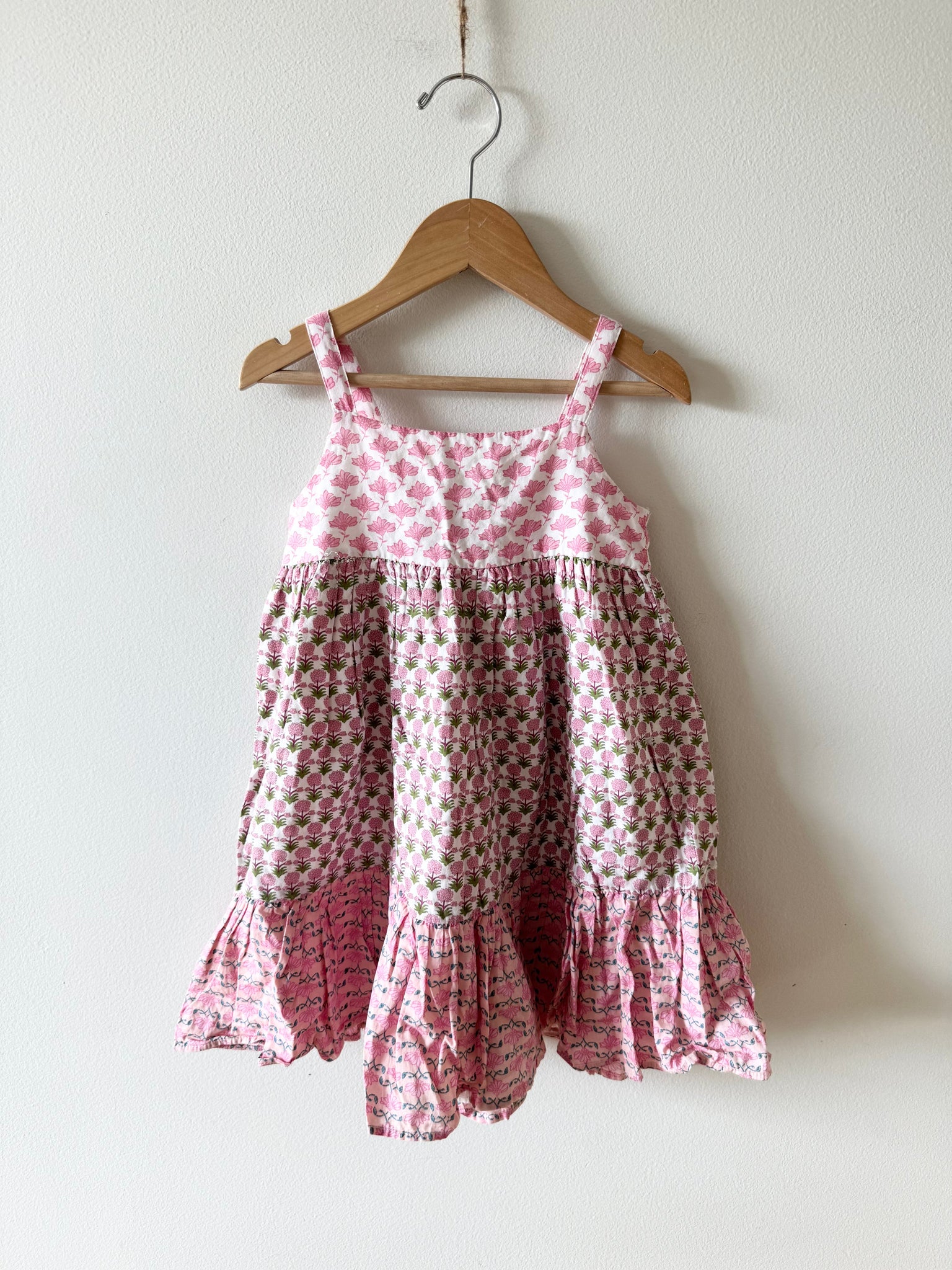 Zara Pink Floral Tank Dress • 2-4 years
