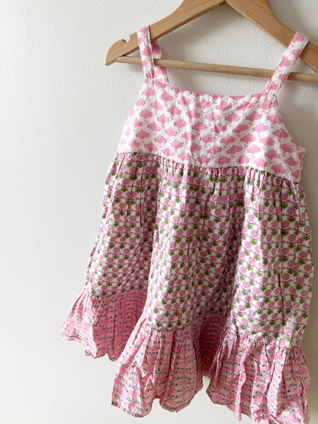 Zara Pink Floral Tank Dress • 2-4 years