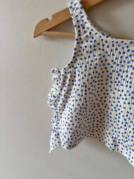 NEW Zara Floral Tank with Ruffle Sides • 6-12 months