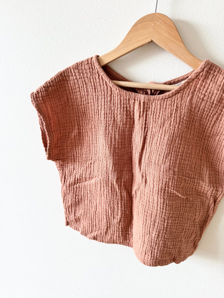 Petits Vilains Cotton Gauze T-Shirt Top • 6-7 years