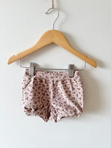 Wheat Pink Floral Shorties • 1-2 years