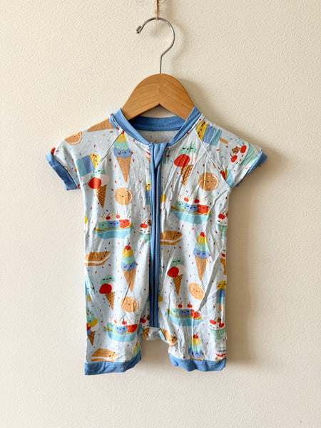 Little Sleepies Ice Cream Shorty Bamboo Romper • 3-6 months