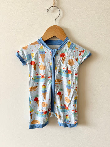 Little Sleepies Ice Cream Shorty Bamboo Romper • 3-6 months