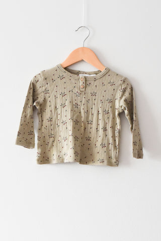 Zara Floral Long Sleeve Shirt • 2-3 years