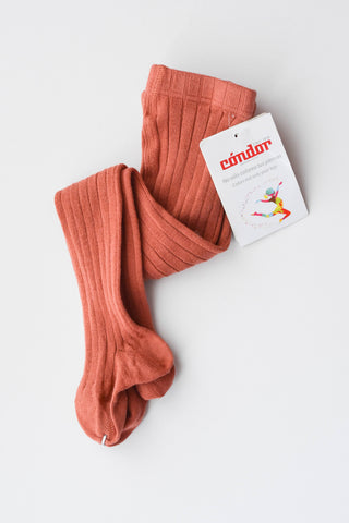 NEW Condor Clay Ribbed Tights *Rescues* • 3-6 months
