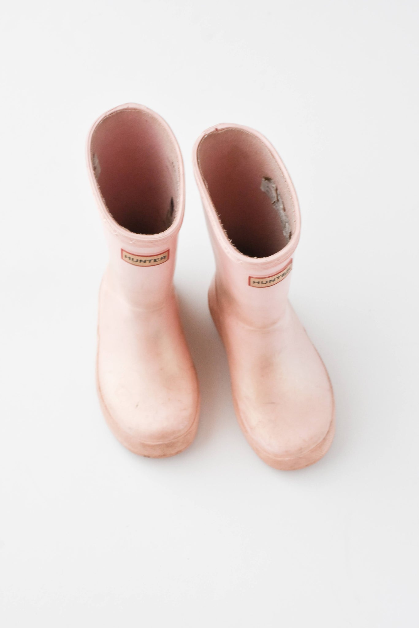 Baby pink hunter boots hotsell