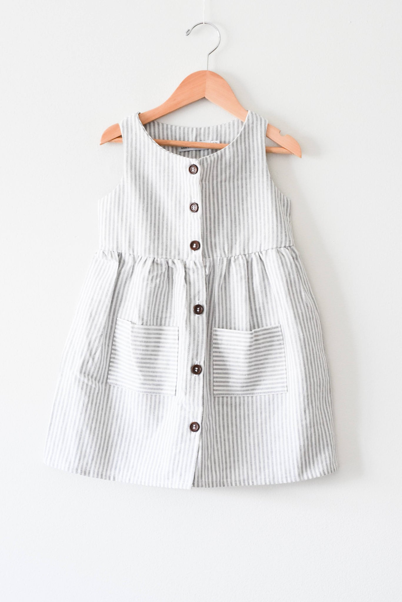 NEW Little Deer Handmade Linen Dress • 18-24 months