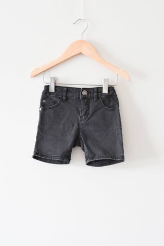 H&M Black Denim Shorts • 18-24 months