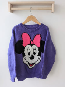 Vintage Hand Knit Minnie Sweater • 6-10 years